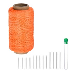 Unique Bargains Wear-Resistant Polyester Embroidery Waxed Thread with Needles - 1 of 4