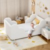 Docred Toddler Bed,Child Bed for Kids with Extra Safty Broad,Standard Crib Size Toddler Bed,Certified Fabric Toddler Beds,Toddler Floor Bed - 2 of 4
