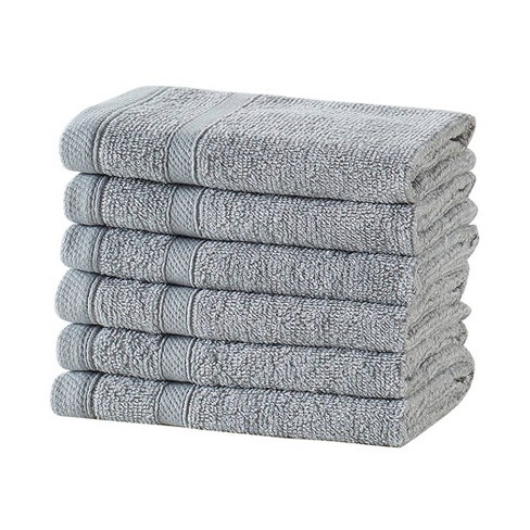 Clorox Washcloth Set 12 Pack Washcloths, 12x12 inch, Light Grey, Size: 12 x 12, Gray