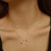 Birth Flower Necklaces for Women 18K Gold Plated Dainty Layered Birth Month Flower with Birthstone Pendant Personalized Custom Floral Jewelry - 3 of 4