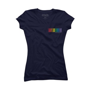 Adult Design By Humans Pride Rainbow Barcode To Be Yourself By mikmom T-Shirt - 1 of 2