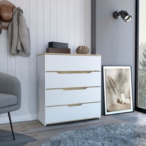 CAVINAS 4-Drawer Dresser,Modern Wide Chest of Drawers,Matte Finish Storage Cabinets for Living Room,Entryway - 1 of 4