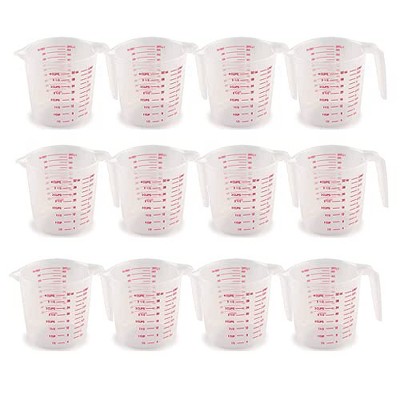 Norpro 1 Plastic Measuring Cup, Multicolored 1 cup, 2 cup, 4 cup Volume (3  Pack)