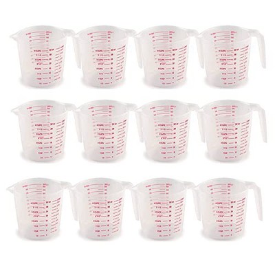 Norpro 2 Plastic Measuring Cup, Multicolored (4 Pack)