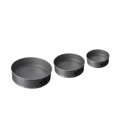 Gray Nonstick Aluminum 3-Piece Springform Pan Set
