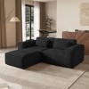 WJShome Modular Sectional Sofa Couch,82.62" Cloud Sofa with Ottoman,Minimalist LoveSofa Wide Deep Seat Convertible Couches for Living Room, Office - 2 of 4