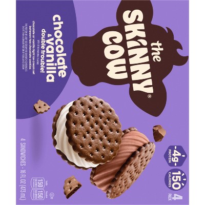 Skinny Cow Chocolate and Vanilla Double Trouble! Light Ice Cream Sandwich - 4ct