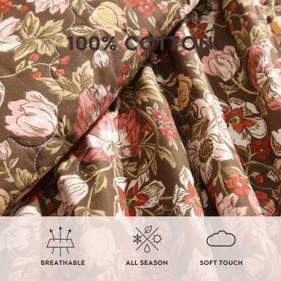 Laura Ashley King Marta Quilt Set Brown — фото 6
