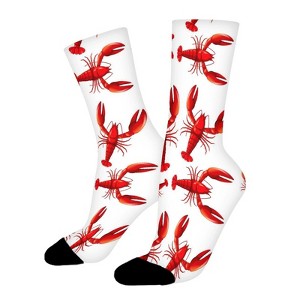 Red Lobster Women Printed Crew Socks Funny Funky Socks Soft Polyester Novelty Gifts for Artists Men - 1 of 1