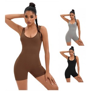 INSPIRE CHIC 3 Pcs Women's U Neck Full Hollow Back Butt Lifter Body Shaper - 1 of 4