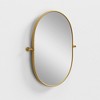 MAYEERTY Hanging Mirror Iron Track-Shaped Black Hardware 31x24x2in Double Sided - 4 of 4