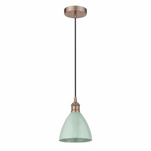 Plymouth Dome - 1 Light Cord Hung Mini Pendant In Industrial Style-11.25 Inches Tall and 7.5 Inches Wide - 1 of 1