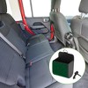 Unique Bargains Universal Car Trash Can Hanging Trash Bin Faux Leather Rhinestones Black Green - 2 of 4