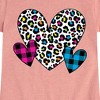 Girls' - Instant Message - Patterned Hearts Fitted Short Sleeve Graphic T-Shirt - 2 of 4