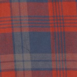 1131 - orange / navy plaid