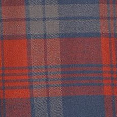 1131 - orange / navy plaid