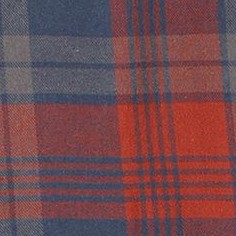 1131 - orange / navy plaid