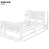 Twin Size Wood Platform Bed with Headboard and Footboard Oak - 3 of 4