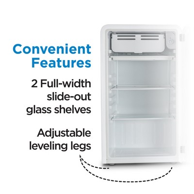 Commercial Cool 3.2 Cu. Ft. White Retro Mini Refrigerator with Freezer