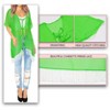 LA LEELA Women's Open Front Summer Vacation Beachwear Short Bathing Suit Cardigan Holiday Swimwear Duster Beach Swim - 2 of 4