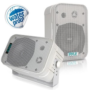 Pyle Outdoor Waterproof Wall Mount Speakers - PDWR40W 5.25" White 400W Pair - White - 1 of 4