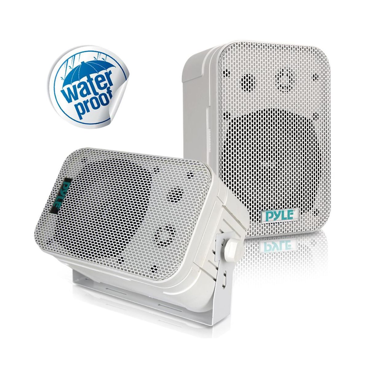Pyle Outdoor Waterproof Wall Mount Speakers - PDWR40W 5.25" White 400W Pair - White