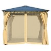 VYNXARIA 10*10 Outdoor Gazebo with Polycarbonate Roof, Patio Gazebo with Aluminum Frame,Mosquito Netting and Privacy Screens for Shade and Rain,Beige - 2 of 4