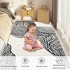 Area Rug, Non-Slip Machine Washable Rug, Modern Faux Wool Floor Carpet, Low Pile Foldable Soft Print Accent Rug, Indoor Abstract Rug for Living Room - 3 of 4