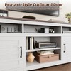 70.9" Farmhouse TV Stand for 80" TVs, Entertainment Center with Adjustable Shelves & Cabinet Doors for Living Room - 2 of 4