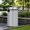 17 Gallon/65 Liter Stainless Steel Swing Top Trash Can, Heavy Duty Round Trash Bin with Swing Lid, Commercial Large Garbage Can - 4 of 4