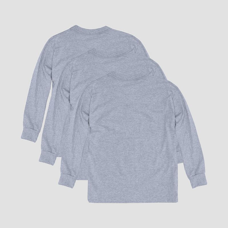 Hanes Kids&#39; Comfort Soft 3pk Long Sleeve T-Shirt, 2 of 3