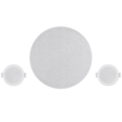 Monoprice Ceiling Speaker 2.1 System with 8-inch Subwoofer and 3-inch Satellites (3 pieces) - Aria Series