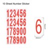 Unique Bargains Office Home Warehouse Self-Adhesive Mailbox Numbers Sticker 10 Sheet - 2 of 4