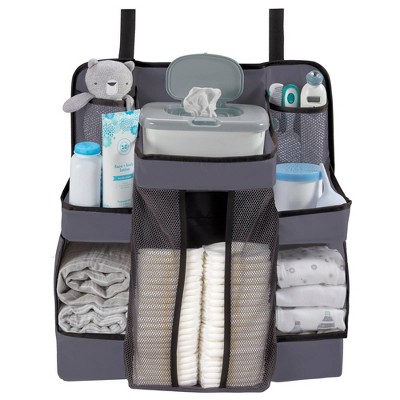 LA Baby Diaper Caddy and Nursery Organizer for Baby's Essentials - Gray