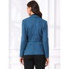 INSPIRE CHIC Women's Faux Suede Belted Lapel Single Breasted Work Outwear Blazer - 4 of 4