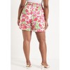 June + Vie by Roaman's Women's Plus Size High Rise Pleated Shorts - 3 of 4
