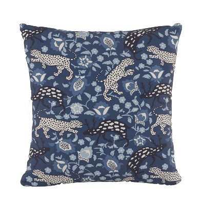 Blue cheetah print clearance pillow