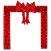 Tangkula Pre-Lit Christmas Doorway Arch w/ Bow LED Lighted Festive Door Decoration - 2 of 3