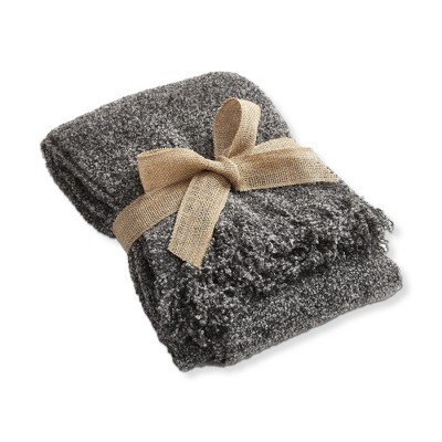 tag Melange Acrylic Boucle Decorative Throw for Sofa or Bed, Grey 50L x 60W in.