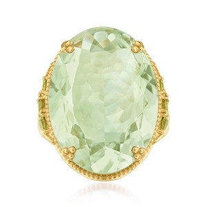 Ross-Simons 20.00 Carat Prasiolite and .80 ct. t.w. Peridot Ring in 18kt Gold Over Sterling - 1 of 4