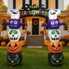Angel Sar 8.2FT Halloween Inflatable Pumpkin Archway, Cute Ghost and Pumpkin Decor with LED Lights, Outdoor Yard Garden Party Decoration - 2 of 4