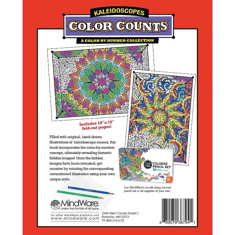 MindWare Color By Number Color Counts: Kaleidoscope - Coloring Books, 2 of 5