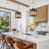 LNC Echonalyri Modern Kitchen Island Pendant  Lights,Polished Gold and Matte Black with Smoked Gray Ribble Glass,1/3/5Light, 4.7/11.8/18.7/24.8/35.4in - 2 of 4