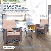 ALAULM Outdoor Patio Furniture Set Outdoor Sectional Rattan Sofa Set Brown Manual Wicker Patio Conversation Set with Cushions - 4 of 4
