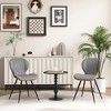 Tangkula 2 Set Armless Dining Chair w/ Curved Backrest U-shaped Seat & Non-slip Foot Pad - 3 of 4