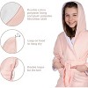 ComfyDown Kids Luxury Pink Hooded Bathrobe for Girls- Soft, Plush - Made in USA Small - 4-5 Years - 4 of 4