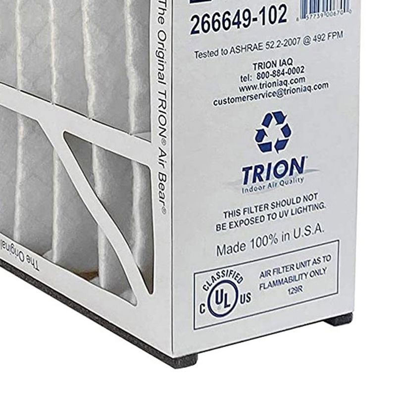 Trion 266649-102 Air Bear 20 x 25 x 5 Inch MERV 13 High Performance Air Purifier Filter Replacement Pack for Air Bear Air Cleaner Purification Systems, 4 of 7