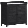PAGED 39 Inch Potting Bench with 2-Tier Shelves and Side Hook,Wood Farmhouse Outdoor Storage Cabinet,Potting Table for Garden,Backyard - 2 of 4