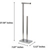 Home Mart Goods 27.5" Tall - Chrome Stainless Steel Toilet Paper Holder and Reserve - 2 of 4