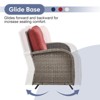 Belord Outdoor Patio Furniture Set with Glider Loveseat, Gray Wicker Deep Seating Patio Swivel Rocker Glider Chairs and Rattan Coffee Table - 2 of 4
